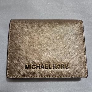 Michael Kors Metallic Gold Card Holder